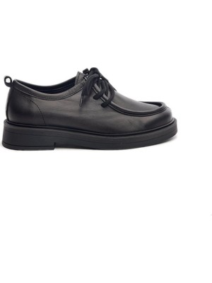 Derinet Deri Bağcıklı Kadın Ayakkabı