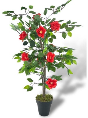 Nettenevime Yapay Ağaç Kırmızı Nilüfer Ağacı 90 cm