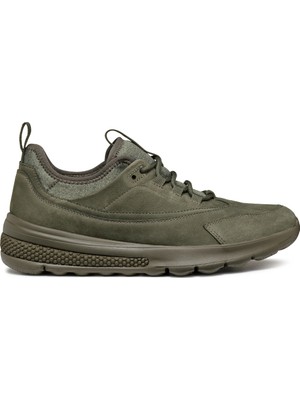 Geox Erkek Haki Spherica Bağcıklı Deri Sneaker U46Baa03215C3009