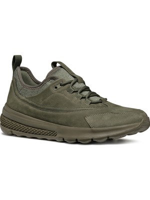 Geox Erkek Haki Spherica Bağcıklı Deri Sneaker U46Baa03215C3009