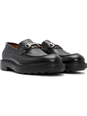 Derimod Erkek Siyah Toka Detaylı Deri Casual Loafer 24Wfd730518