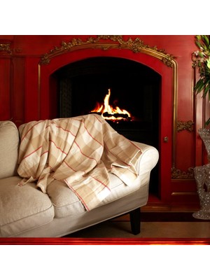 Ekose Oduncu Battaniye 150*200 Krem