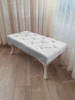 AldaGelsin 100 cm Kapitoneli Ayak Ucu Kapı Önü Antre Bench Puf