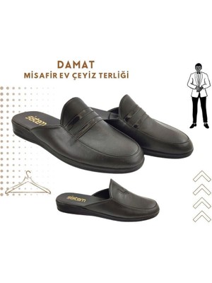 Sistem Ayakkabı Sistem 115 Misafir Damat ve Çeyiz Ev Terliği-Siyah