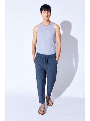 Man Edition Antrasit Paraşüt Likralı Baggy Kesim Beli Lastikli Rahat Kesim Erkek Pantalon Jogger | EE1000611015