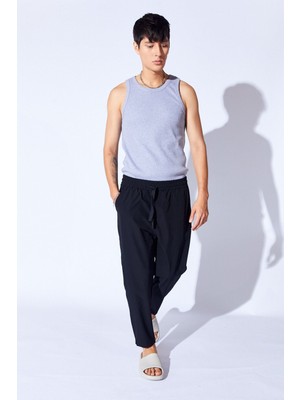 Man Edition Siyah Paraşüt Esnek Likralı Baggy Kesim Beli Lastikli Rahat Kesim Erkek Pantalon Jogger |1015