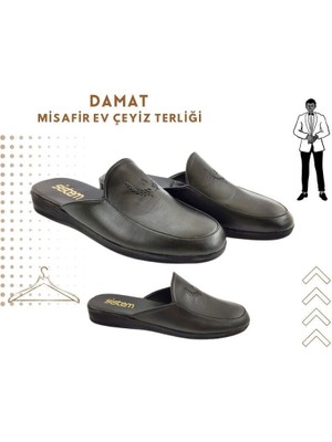 Sistem Ayakkabı Sistem 120 Misafir Damat ve Çeyiz Ev Terliği-Siyah