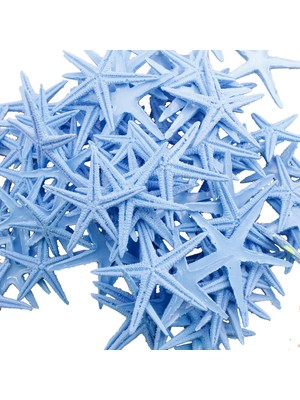 Polyester Deniz Yıldızı Minik Boy  1.5  cm  -3  cm  (100 Adet)  Mavi