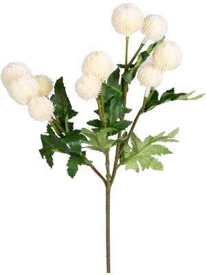 Herdekora Yapay Çiçek Top Çiçek Krem 56 Cm.
