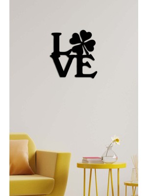 Artroya - Çiçekli Love Metal  Tablo, Duvar Dekoru - Sevgi, Sevgili, Aşk Temalı Hediyelik Tablo - 50 x 51 - cm -Siyah - Doğum Günü - Sevgililer Günü - Anneler Günü -LOVE-004