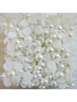 Yarım Incı Yuvarlak 8 mm 250 gr  Beyaz