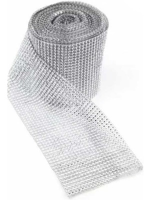Tahtakale Toptancı Taş Görünümlü Plastik Şerit 14  cm  (9 Metre)  Gümüş
