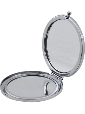 Metal Ayna Kapaklı Parlak Model Gümüş (5 Adet)