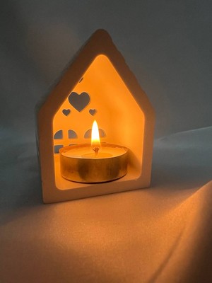 Love Candle Dekor Mumluk, Ev Mumluk, Dekoratif Objesi, Ev Şeklinde Dekoratif Objesi