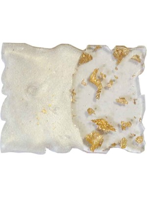 Tahtakale Toptancı Epoksi Magnet Gold Gümüş Varaklı Dikdörtgen Model 5x7.2 (10ADET)  Altın