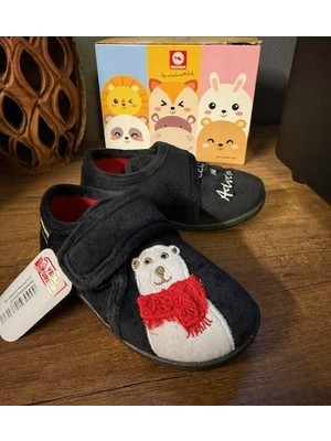 Gezer Kışlık Cırtlı Ayarlanabilir Rahat Taban Erkek Çocuk Panduf Ayakkabı