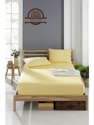 Otelvıo Pamuklu Ranforce Kumaş Lastikli Fitted Yastıklı Çarşaf Seti (Tüm Ebatlar)