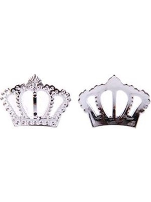 Tahtakale Toptancı Taç Plastik Gümüş (50 Adet)