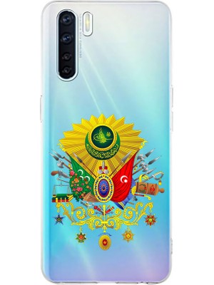 Zeyno Oppo Reno 3 Uyumlu Osmanlı Amblem  Desenli Silikon Kılıf