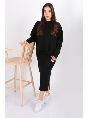 Fashion Friends 24K0151K1 Kadın Etekli Triko Takım