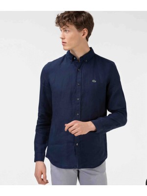 Lacoste Basıc Lacivert Slim Fit Erkek Gömlek