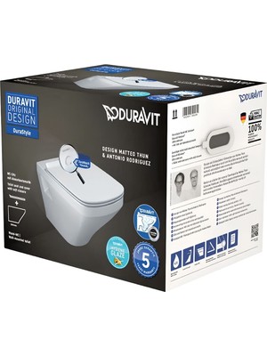 Duravit Durastlye Rimless Asma Klozet 45383900A1 + Duravit Yavaş Kapak