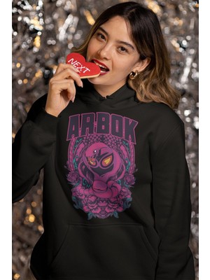 Cngz Shop Arbok Pokemon Baskılı Kapüşonlu Sweatshirt, Unisex Oversize Pokemon Baskılı Hoodie