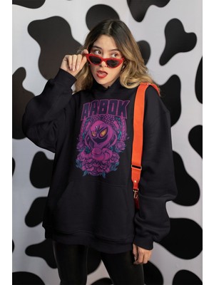 Cngz Shop Arbok Pokemon Baskılı Kapüşonlu Sweatshirt, Unisex Oversize Pokemon Baskılı Hoodie