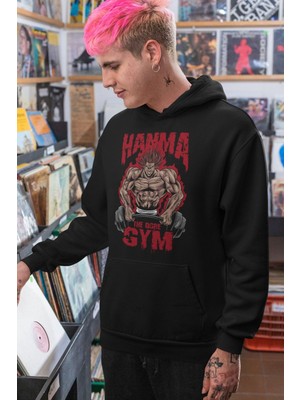 Cngz Shop Baki Hanma Anime Baskılı Kapüşonlu Sweatshirt, Unisex Oversize Anime Baskılı Hoodie