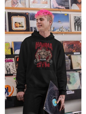 Cngz Shop Baki Hanma Anime Baskılı Kapüşonlu Sweatshirt, Unisex Oversize Anime Baskılı Hoodie