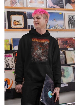 Cngz Shop Chainsaw Man Baskılı Kapüşonlu Sweatshirt, Unisex Oversize Anime Baskılı Hoodie