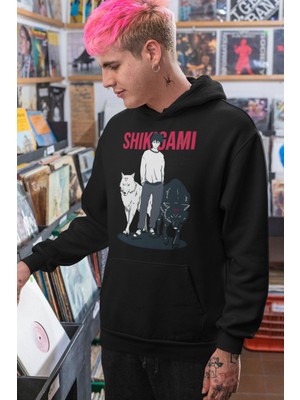 Cngz Shop Jujutsu Kaisen Megumi Fushiguro Baskılı Kapüşonlu Sweatshirt, Unisex Oversize Anime Baskılı Hoodie