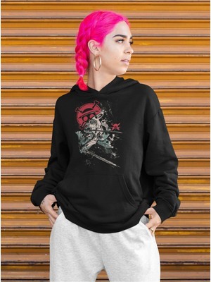 Cngz Shop One Piece Zoro Baskılı Kapüşonlu Sweatshirt, Unisex Oversize Anime Baskılı Hoodie