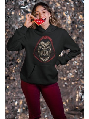 Cngz Shop La Casa De Papel Kaligrafik Baskılı Kapüşonlu Sweatshirt, Unisex Oversize Baskılı Hoodie