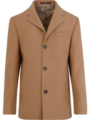 Uki Camel 3 Düğme Mono Yaka Kaban