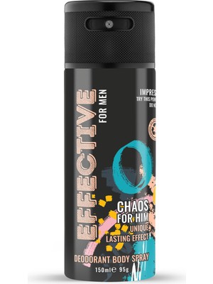 Lara Effective Vücut Deodorantı - 3 Çeşit - Chaos - Effective - Legend - For Men - 150 ml x 3 adet