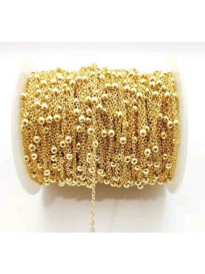 Yiğit Aksesuar Bileklik Kolye Halhal Zinciri 2 Metre Lak Kaplama (Kararma Yapmaz) Takı Malzemeleri Takım Yapım Zinciri