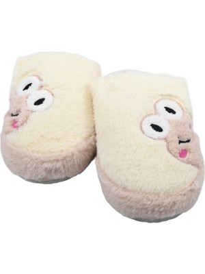 Sia Çanta Eva Taban Comfortline Kaydırmaz Halı Terliği Kürklü Sevimli Tavşan ve Kurbağa Fiğürlü Üşümeyen Ayaklar Kadın Terlik