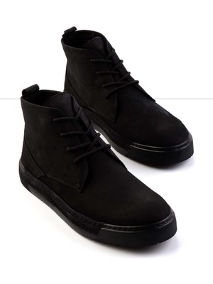 Bambi Siyah Nubuk Deri Erkek Bot & Bootie E02034251001