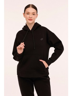 Lotto W-Bsc Hoodıe 4pr Siyah Kadın Sweatshirt