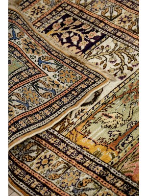 Linada Carpet Anatolia El Dokuma Halısı - Yastık Boy - Doğal Yün, Geleneksel Motifler - LEH42875044