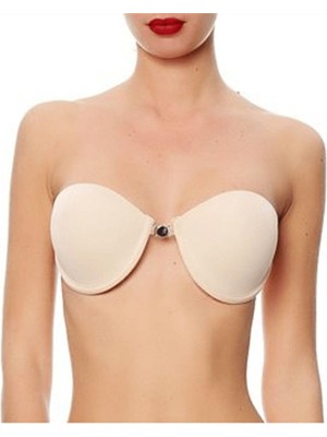 Magic Form 2020 Kadın Önden Klipsli Arkası Şeffaf Staples Sütyen-Ten