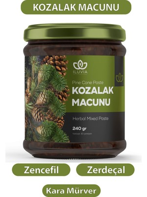 Iluvia Kozalak Macunu Çam Kozalağı Macunu Keçiboynuzu, Karamürver, Zencefil, Zerdeçal 240GR