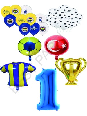 Best Parti Sarı Lacivert Fenerbahçe Balon Seti Yaş 1