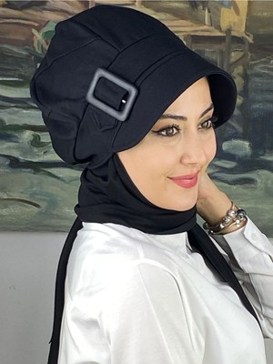 Butik AmbarButik Ambar Tokalı Atkılı Tesettür Şapka Şal