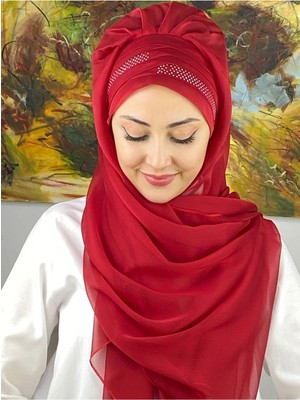 Butik AmbarButik Ambar Mihrimah Çapraz Drapeli Fransız Şifon Hazır Şal