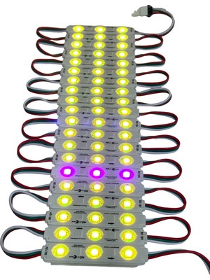 Ledarmy Samsung Rgb LED 3'lü Modül WS2811 Bireysel Adreslenebilir Işık 5050 Smd Dc 12V Su Geçirmez IP65 Mağaza Pencere Vitrin Yapışkanlı