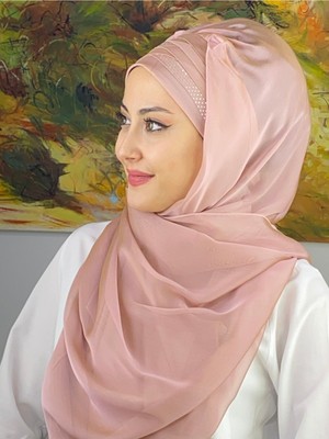Butik AmbarMihrimah Çapraz Drapeli Fransız Şifon Hazır Şal