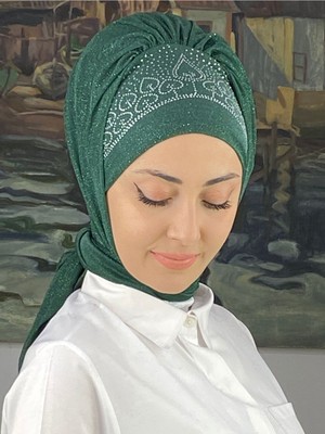 Butik AmbarPrenses Model Gümüş Simli Şifon Hazır Şal