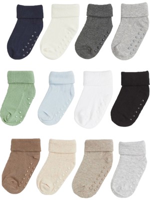 Mem Socks Kaydırmaz Çocuk Çorabı 12'li